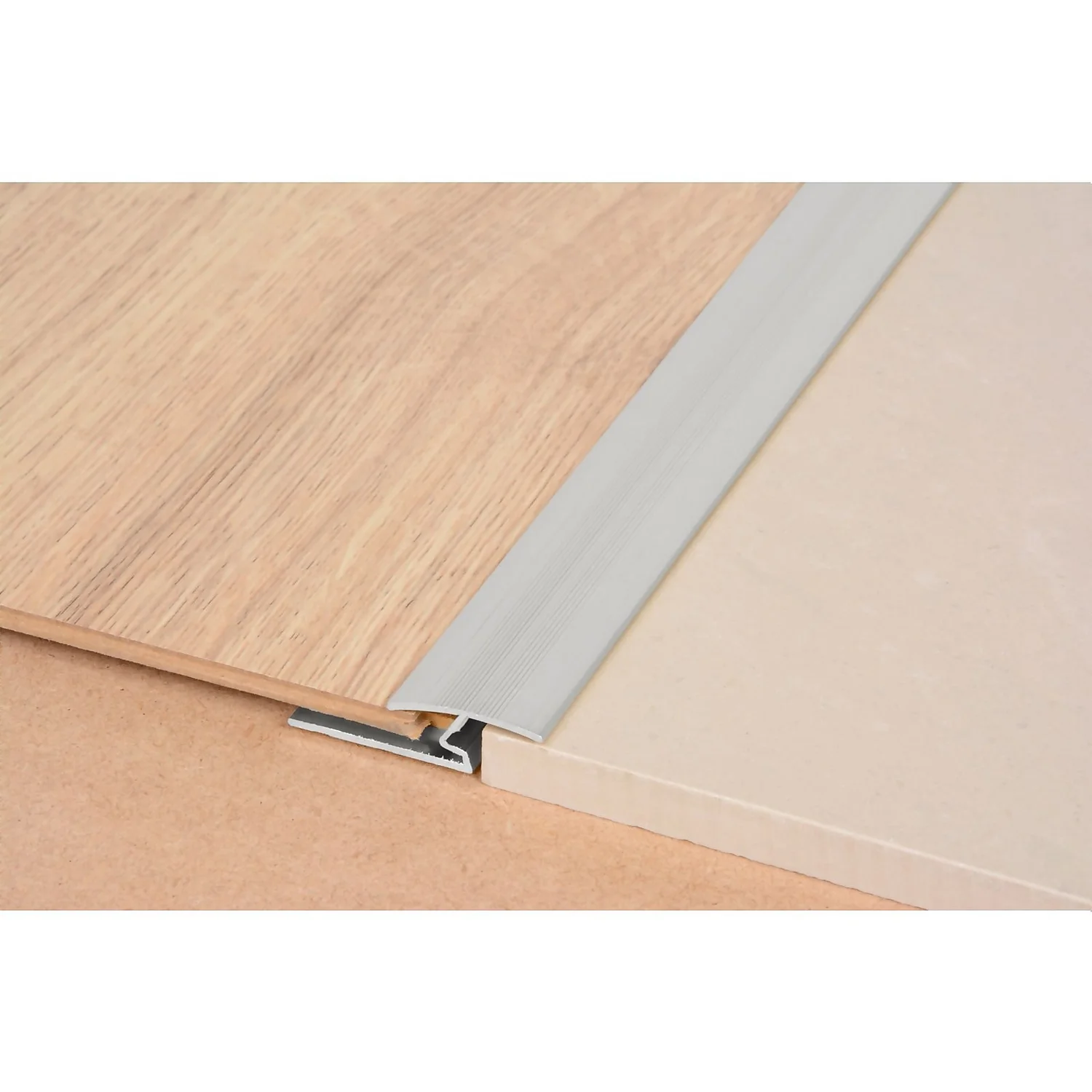 Cover Strip Laminate Floor Edge - Ceramic Silver 900mm 2 Cover Strip Laminate Floor Edge - Ceramic Silver 900mm - Image 2
