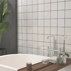 None Plain White Ceramic Wall Tile 150 X 150mm -Home Base Sales Shop 12813630 1314909414622124