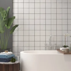 None Plain White Ceramic Wall Tile 150 X 150mm -Home Base Sales Shop 12813630 9664909414653498