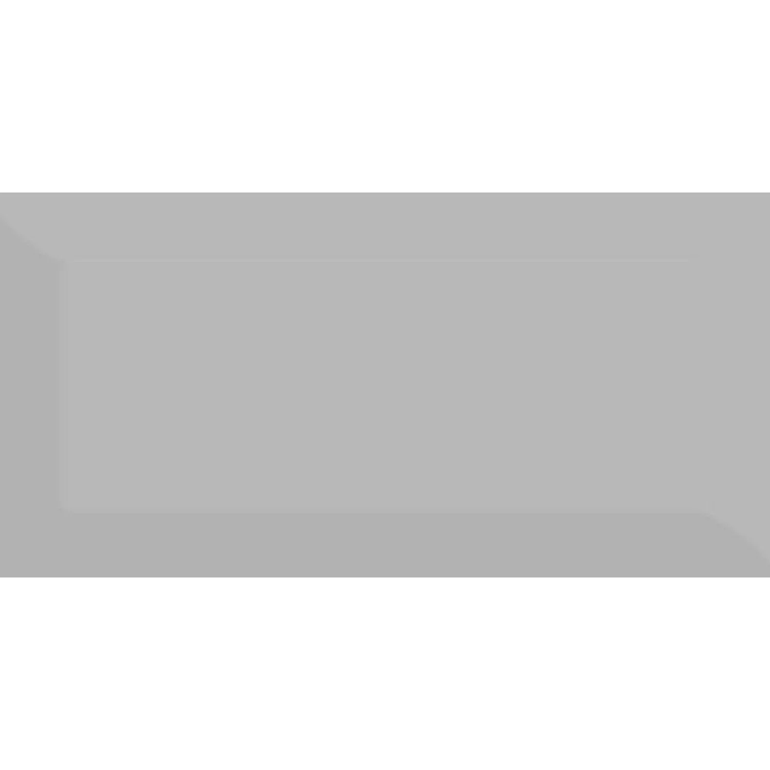 None Metro Grey Bevelled Ceramic Wall Tile 100 X 200mm 2 None Metro Grey Bevelled Ceramic Wall Tile 100 X 200mm - Image 2
