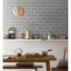 None Metro Grey Bevelled Ceramic Wall Tile 100 X 200mm