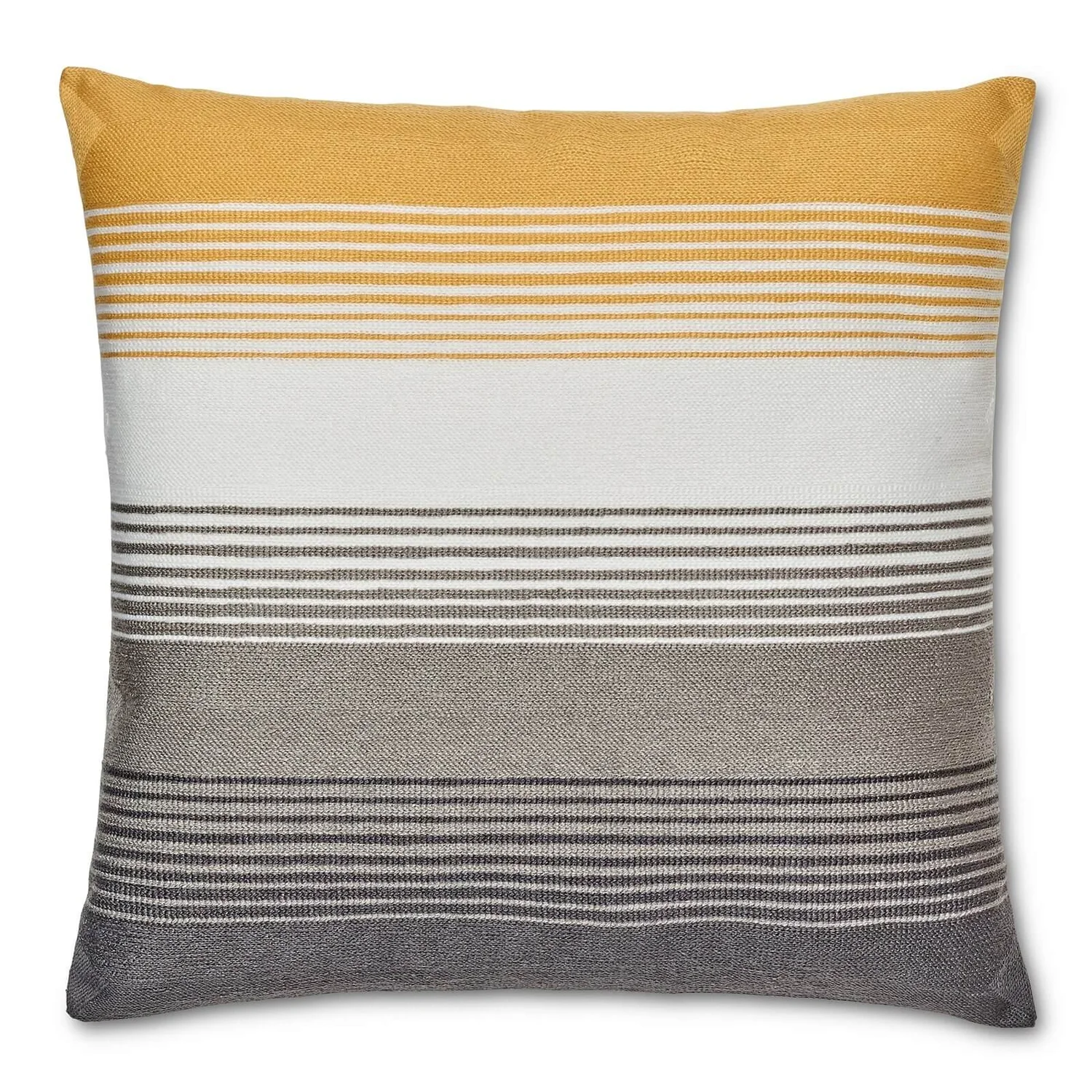 Striped Cushion - Ochre & Grey 1 Striped Cushion - Ochre & Grey