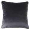 None Large Plain Velvet Cushion - Dark Grey - 58x58cm