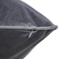 None Large Plain Velvet Cushion - Dark Grey - 58x58cm 8 None Large Plain Velvet Cushion - Dark Grey - 58x58cm -Home Base Sales Shop 12827085 1924832957952324