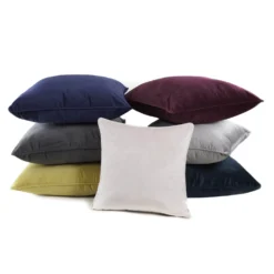 None Large Plain Velvet Cushion - Light Grey - 58x58cm 9 None Large Plain Velvet Cushion - Light Grey - 58x58cm -Home Base Sales Shop 12827086 1804832958883026