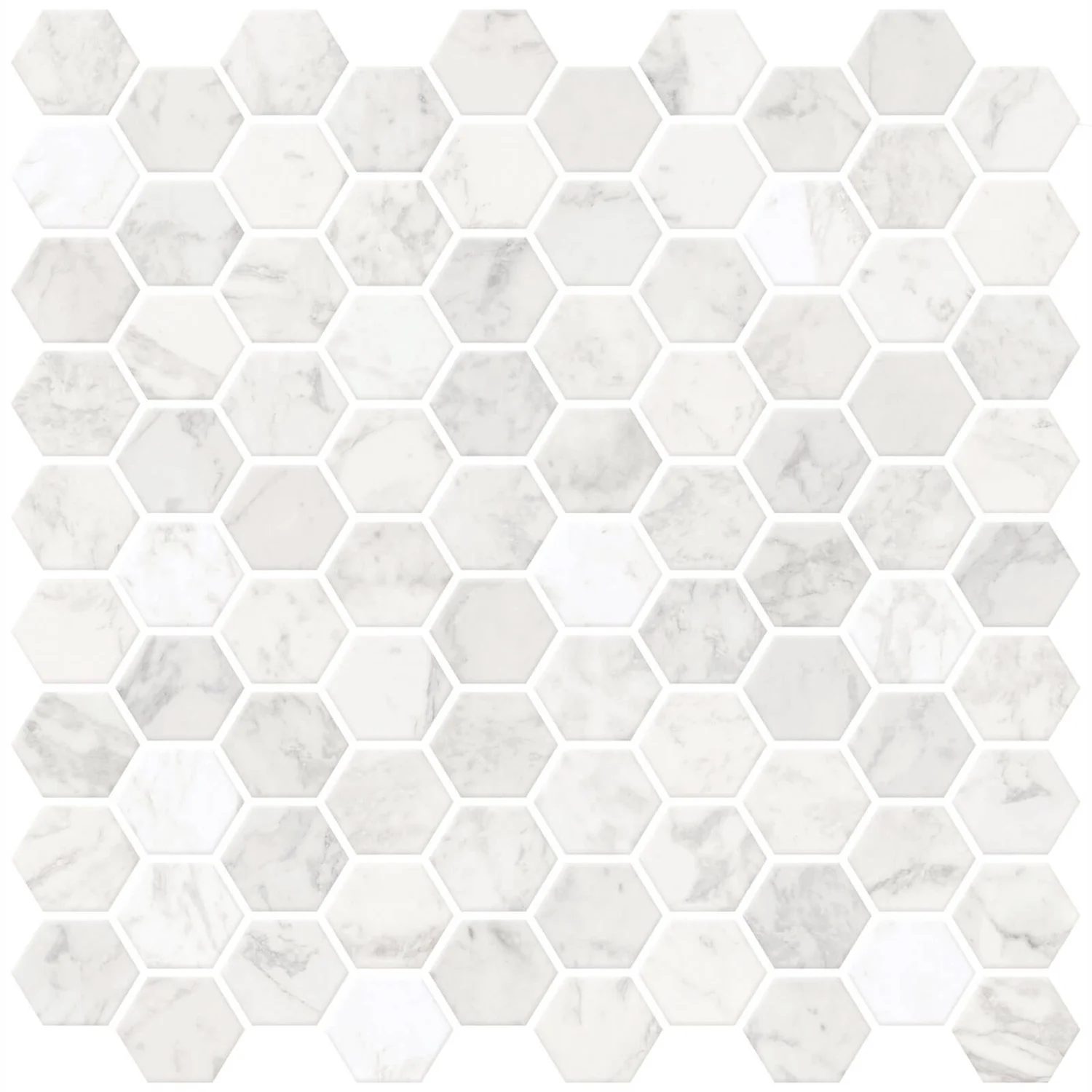 None Hexagon Marble Peel And Stick Self Adhesive Wall Tiles 2 None Hexagon Marble Peel And Stick Self Adhesive Wall Tiles - Image 2
