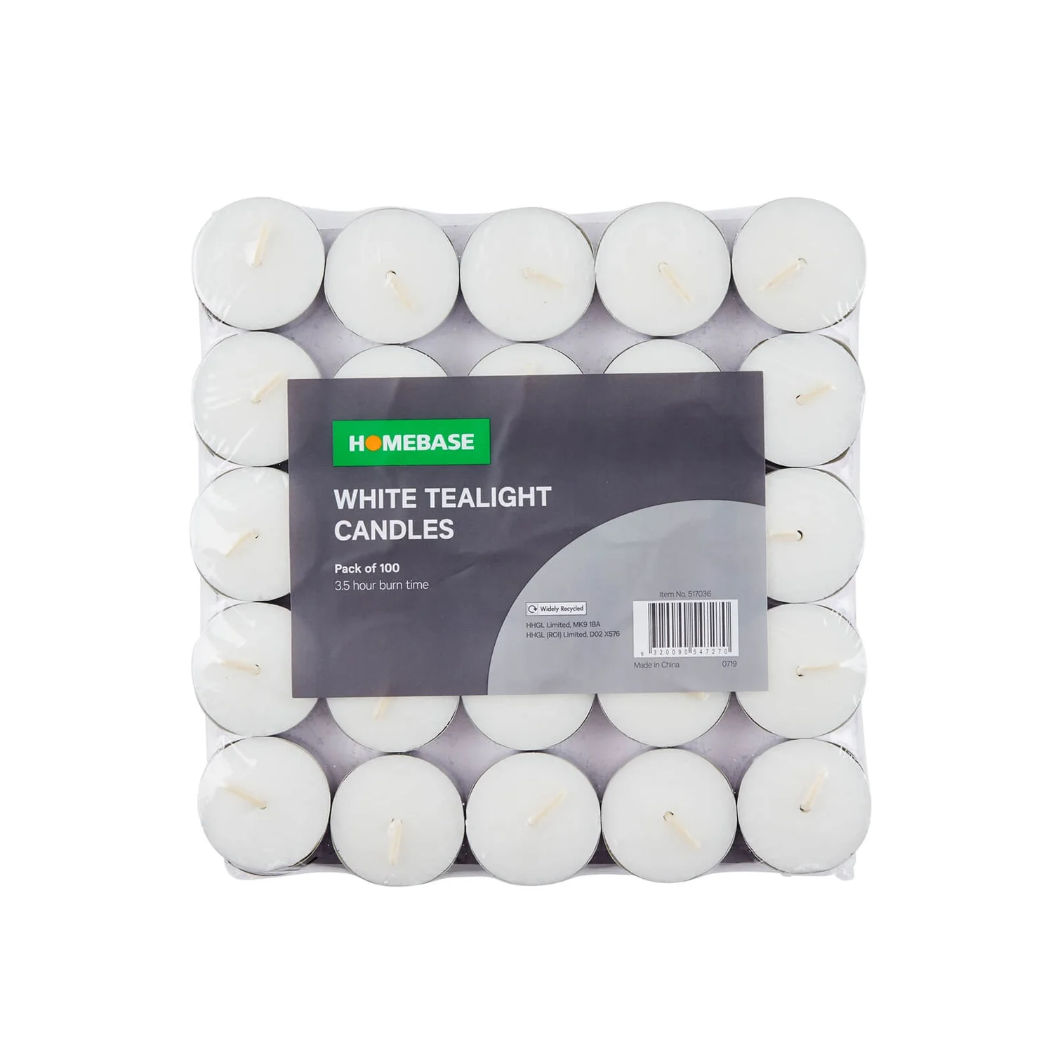 Pack Of 100 Tealight Candles - White 1 Pack Of 100 Tealight Candles - White