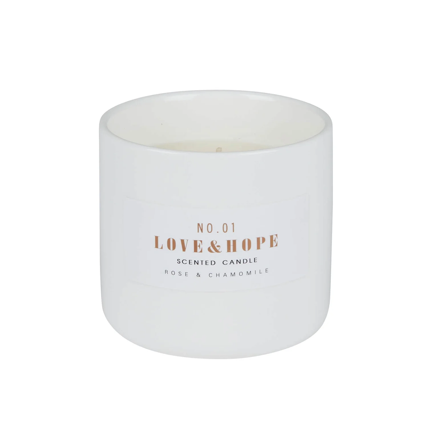 Rose & Chamomile Ceramic Candle 1 Rose & Chamomile Ceramic Candle