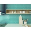 House Of Mosaics Teal Crackle Midi Metro Mosaic Tile - 295 X 288mm