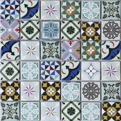 House Of Mosaics Geo Moroccan Bright Mosaic Tile (Sample Only) - 150 X 110mm
