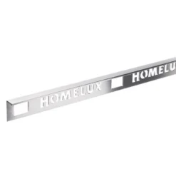 Homelux 8mm Straight Edge Tile Trim - Silver Effect - 1.83m