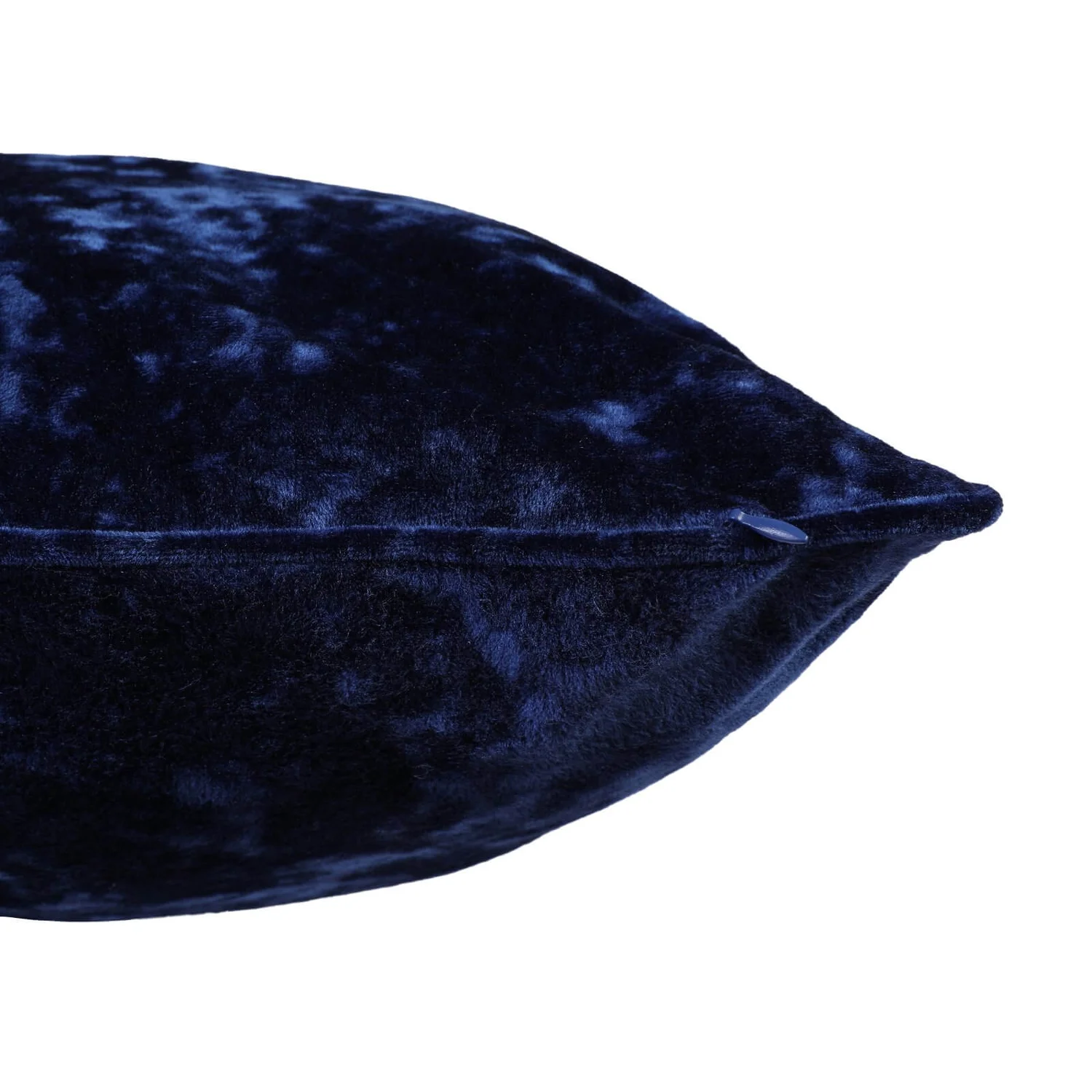 None Large Crushed Velvet Cushion - Navy - 58x58cm 3 None Large Crushed Velvet Cushion - Navy - 58x58cm - Image 3