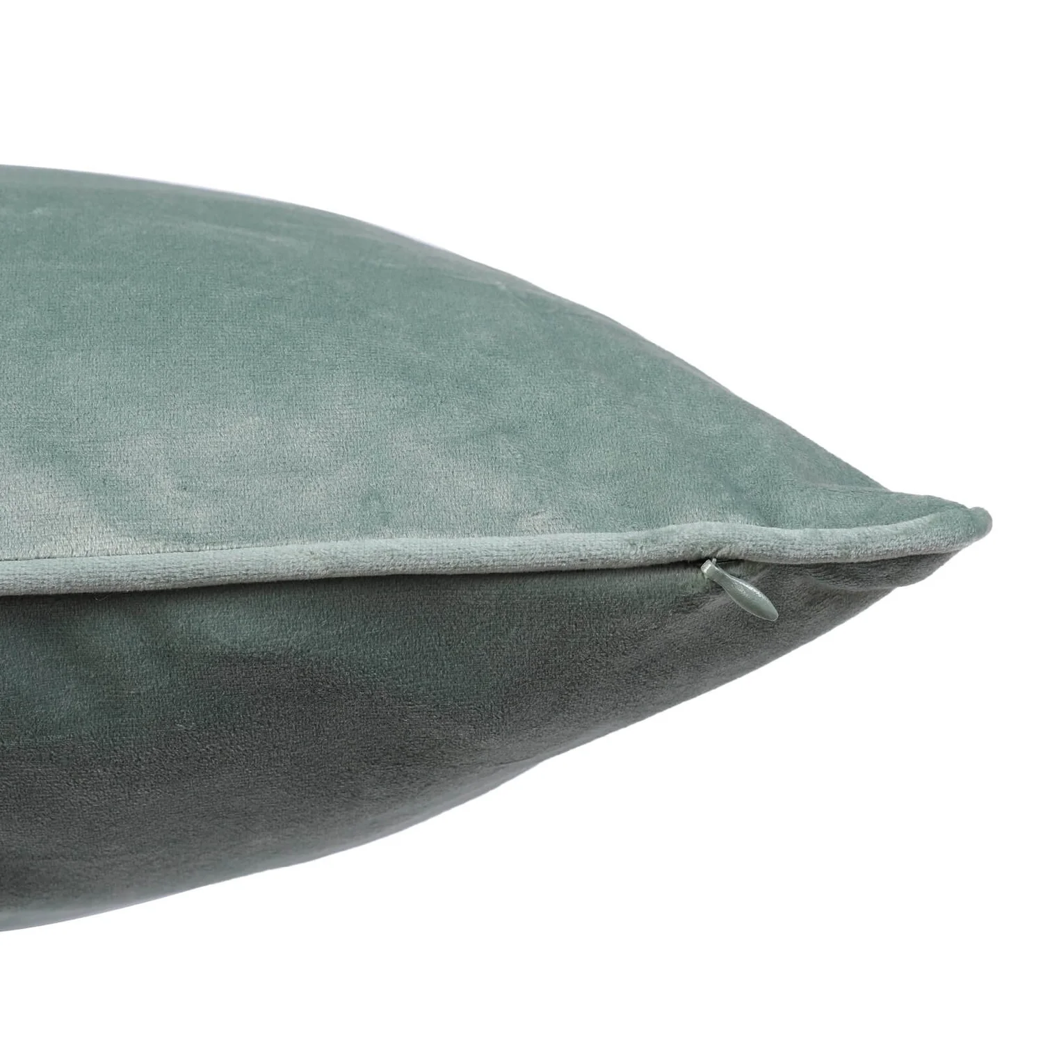 None Large Plain Velvet Cushion - Sage Green - 58x58cm 4 None Large Plain Velvet Cushion - Sage Green - 58x58cm - Image 4