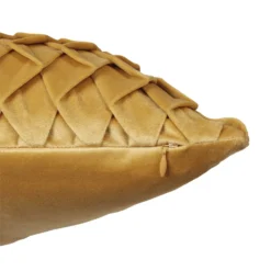 None Velvet Pintuck Cushion - Honey -Home Base Sales Shop 12839747 5254832958061380