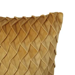 None Velvet Pintuck Cushion - Honey -Home Base Sales Shop 12839747 8064832958190674