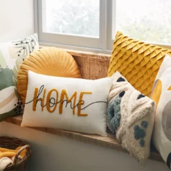 None Velvet Pintuck Cushion - Honey -Home Base Sales Shop 12839747 8884832957943882