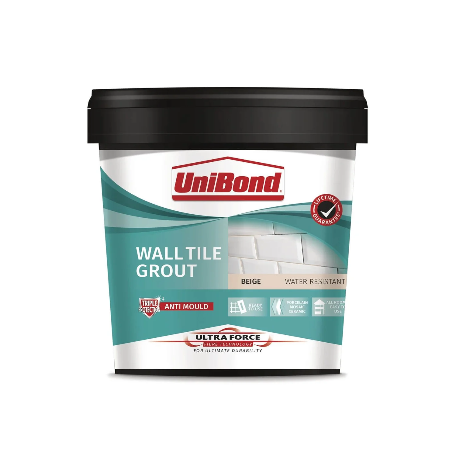 UniBond UltraForce Wall Tile Grout Beige 1.38kg 1 UniBond UltraForce Wall Tile Grout Beige 1.38kg