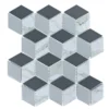 House Of Mosaics Geo Grey Hex Mosaic Tile Sheet