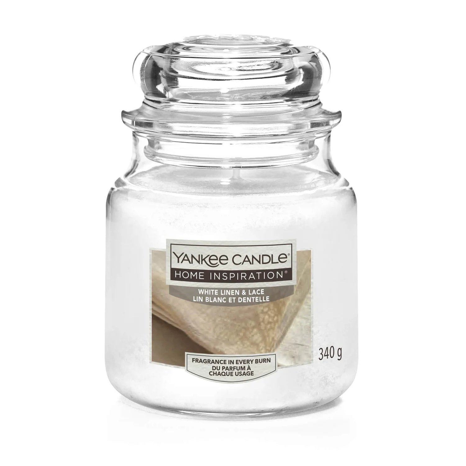 Yankee Candle Home Inspiration Scented Candle - Medium Jar - White Linen & Lace 1 Yankee Candle Home Inspiration Scented Candle - Medium Jar - White Linen & Lace