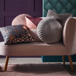 None Round Velvet Cushion - Grey - 45cm 8 None Round Velvet Cushion - Grey - 45cm -Home Base Sales Shop 12842179 2064832975205786