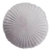 None Round Velvet Cushion - Grey - 45cm