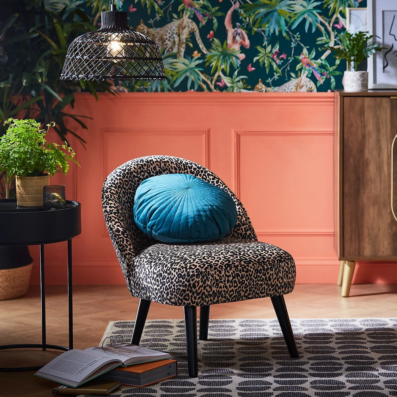 None Round Velvet Cushion - Teal - 45cm 2 None Round Velvet Cushion - Teal - 45cm - Image 2