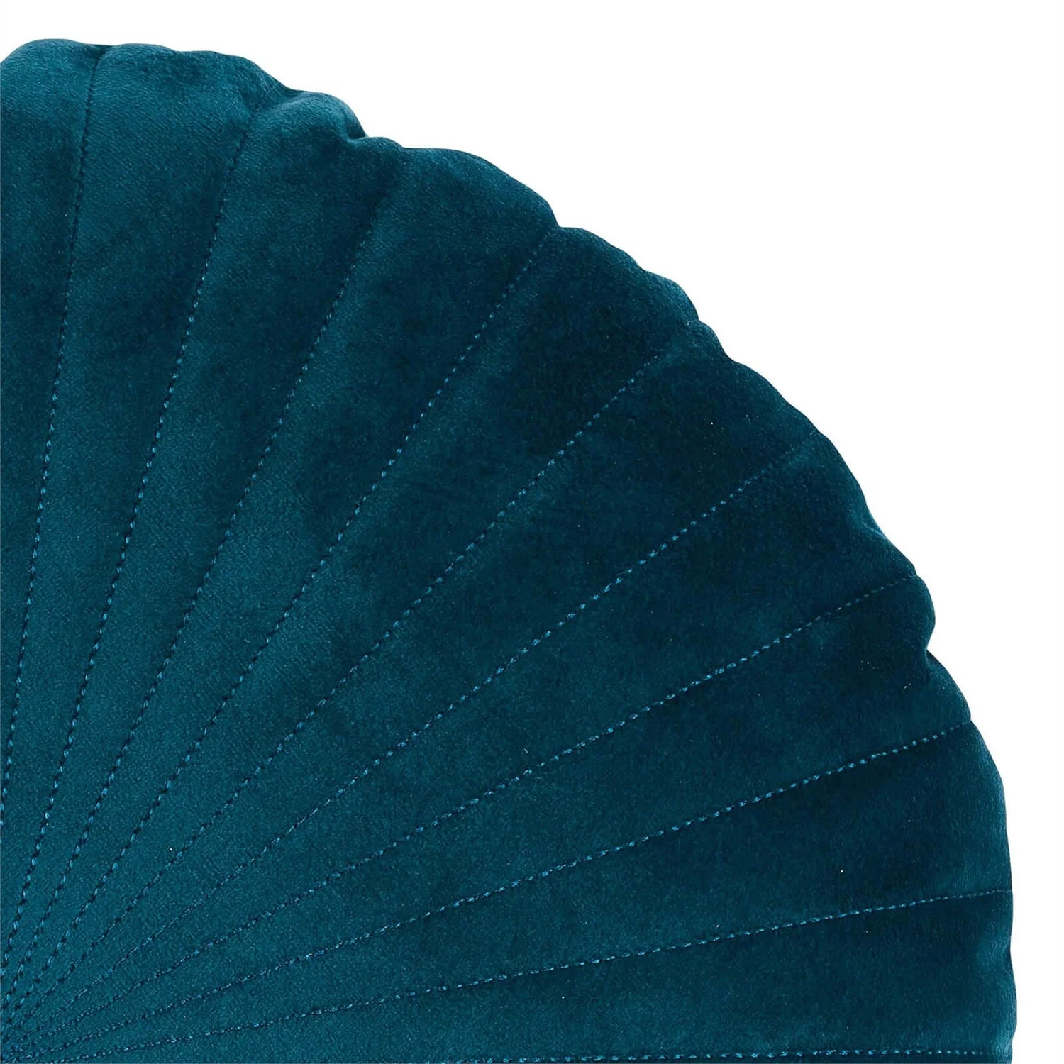 None Round Velvet Cushion - Teal - 45cm 4 None Round Velvet Cushion - Teal - 45cm - Image 4