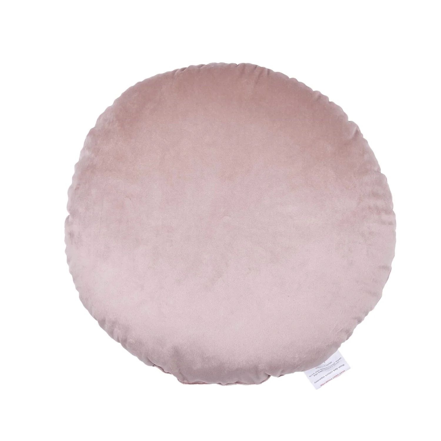 None Round Velvet Cushion - Blush - 45cm 6 None Round Velvet Cushion - Blush - 45cm - Image 6