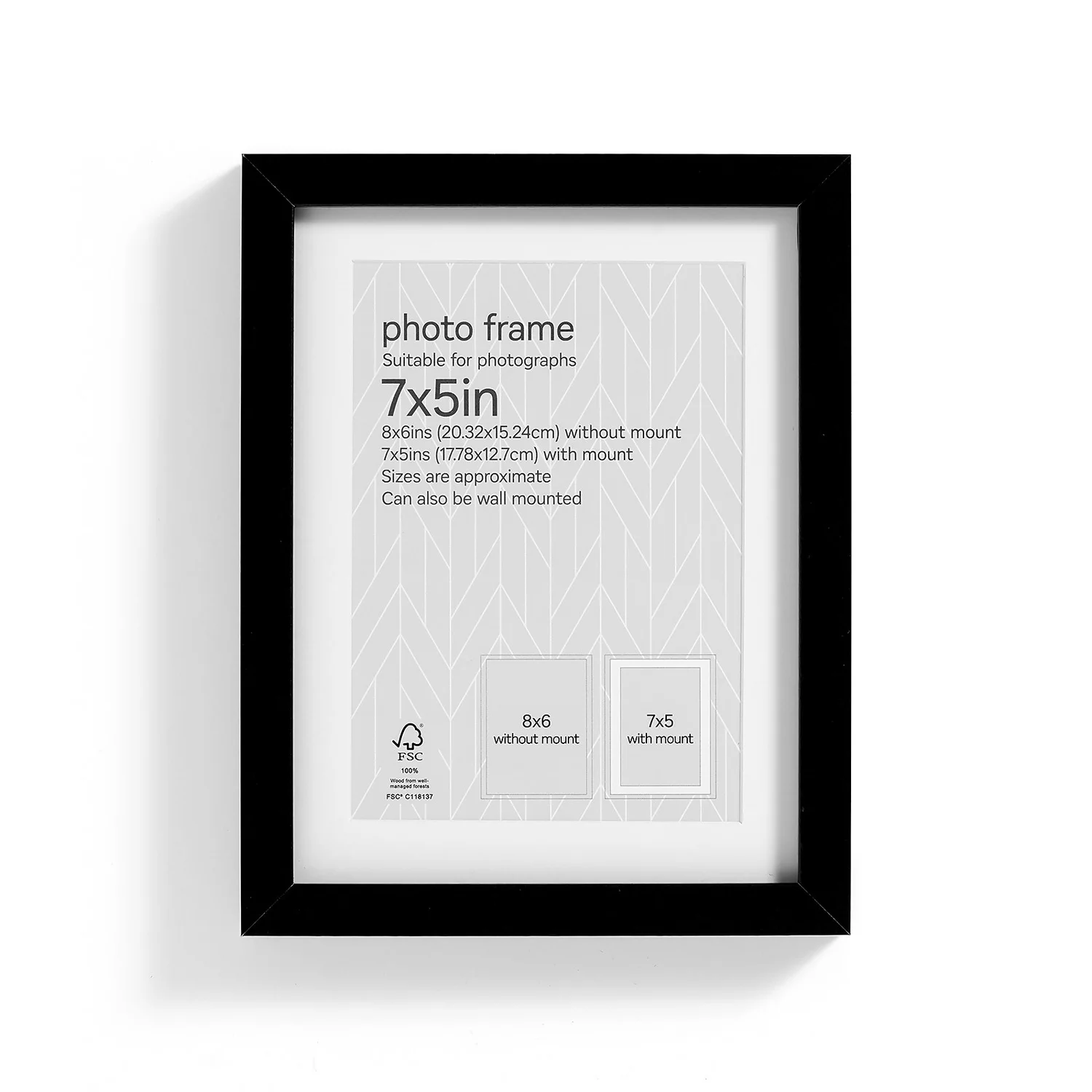 Box Photo Frame - 7x5" - Black 4 Box Photo Frame - 7x5" - Black - Image 4