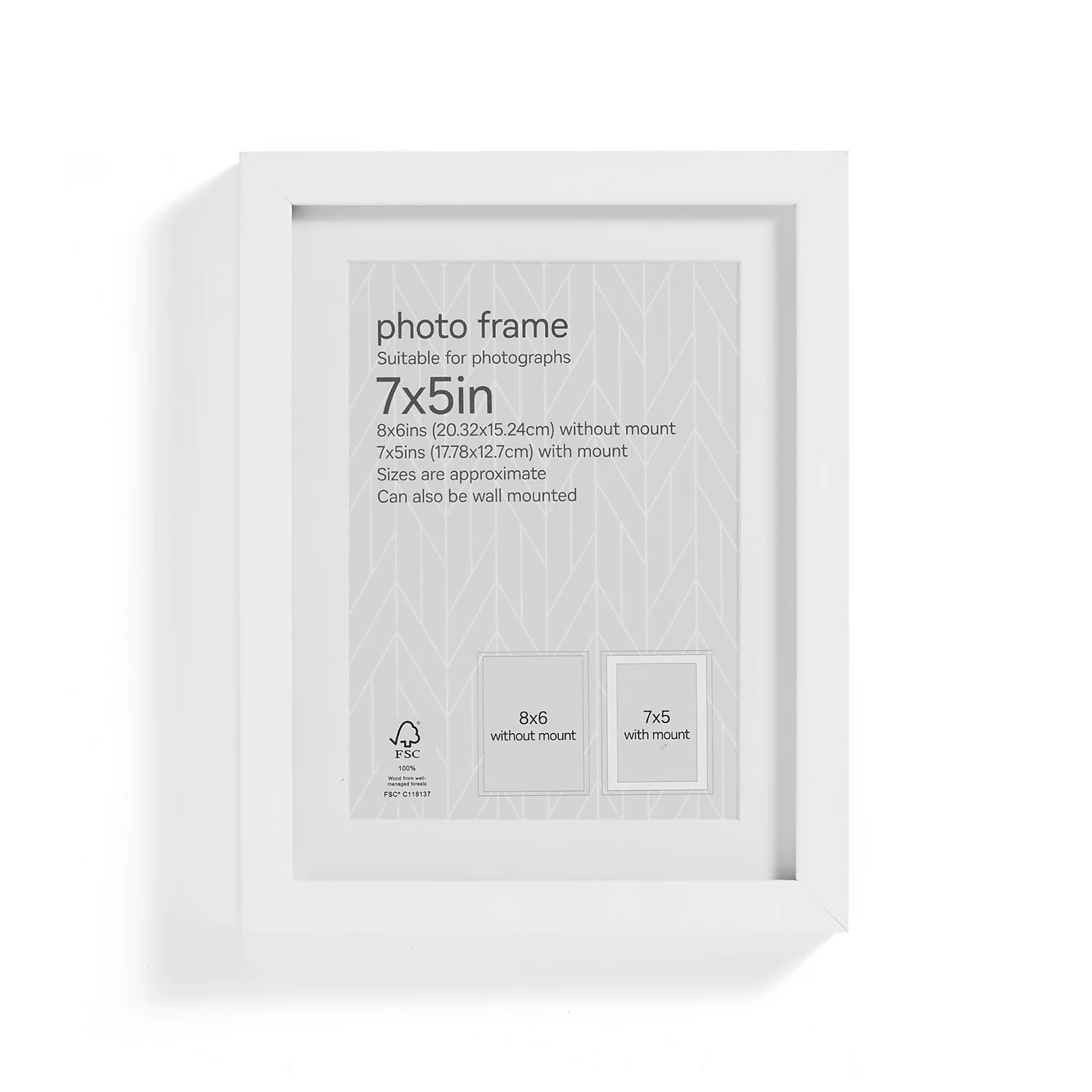 Box Photo Frame - 7x5" - White 4 Box Photo Frame - 7x5" - White - Image 4