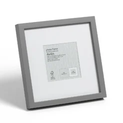 Box Photo Frame - 4x4" - Grey