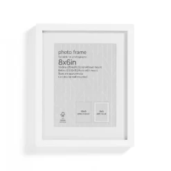 Box Photo Frame - 8x6" - White -Home Base Sales Shop 12879251 1264853904632523