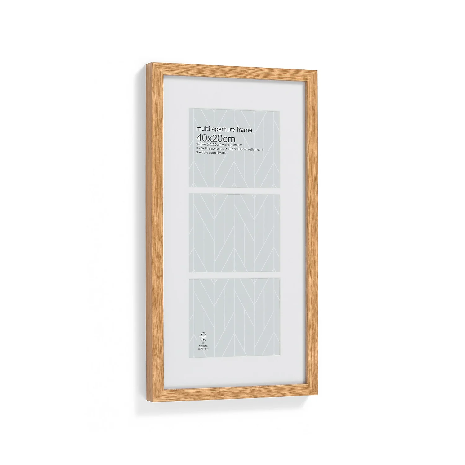 Box Photo Frame Multi Aperture - 40x20cm - Oak 1 Box Photo Frame Multi Aperture - 40x20cm - Oak