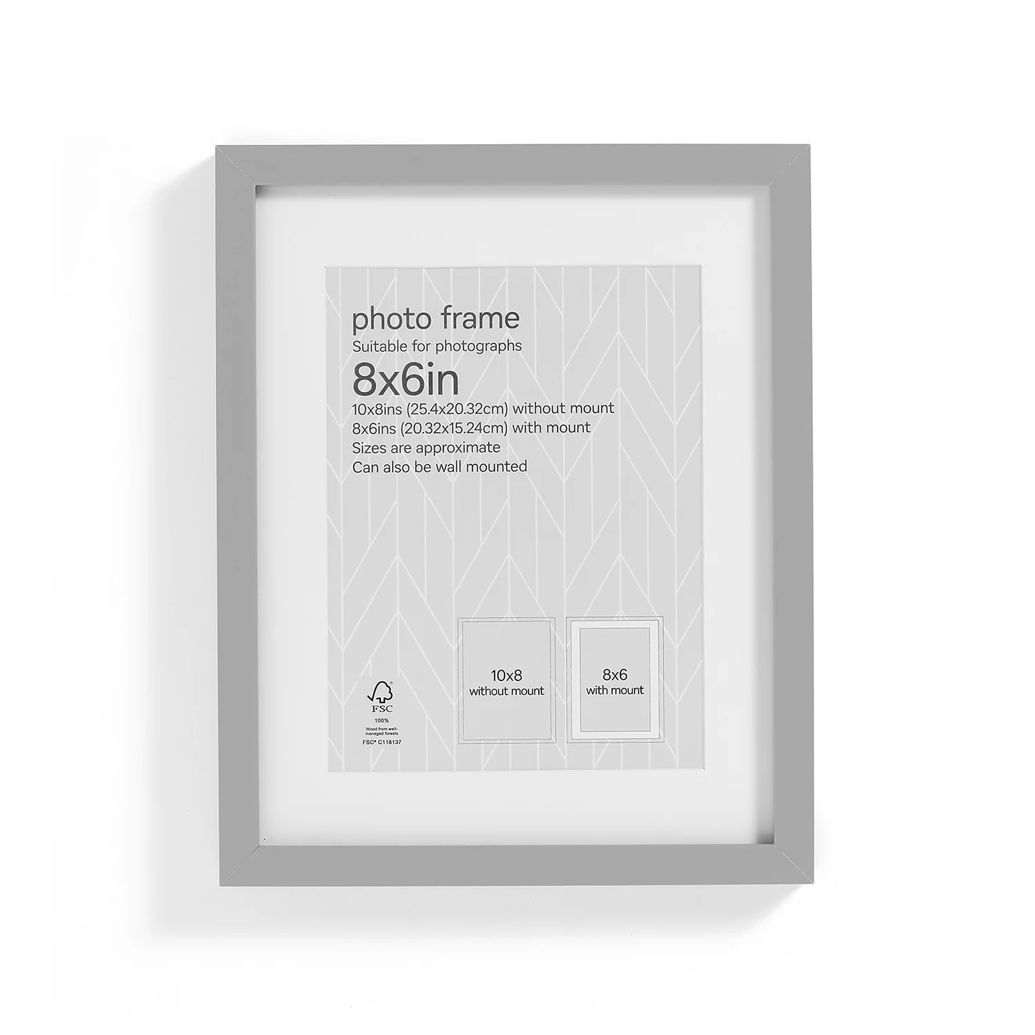 Box Photo Frame - 8x6" - Grey 4 Box Photo Frame - 8x6" - Grey - Image 4