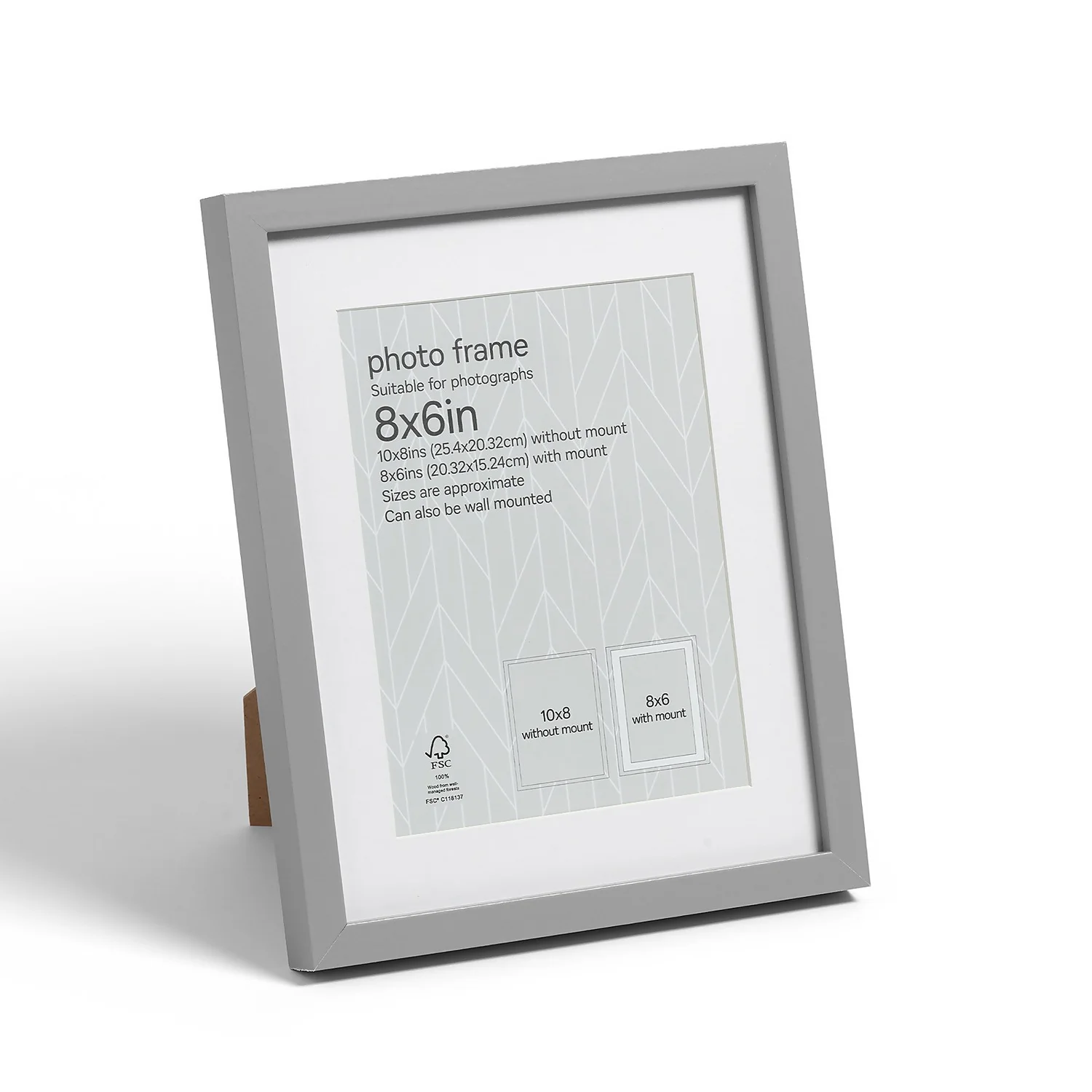Box Photo Frame - 8x6" - Grey 1 Box Photo Frame - 8x6" - Grey
