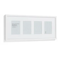 Box Photo Frame Multi Aperture - 60x25cm - White