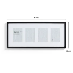 Box Photo Frame Multi Aperture - 60x25cm - Black -Home Base Sales Shop 12879257 4224907795717052