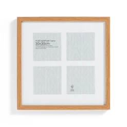 Box Photo Frame Multi Aperture - 30x30cm - Oak -Home Base Sales Shop 12879260 1704853904877182