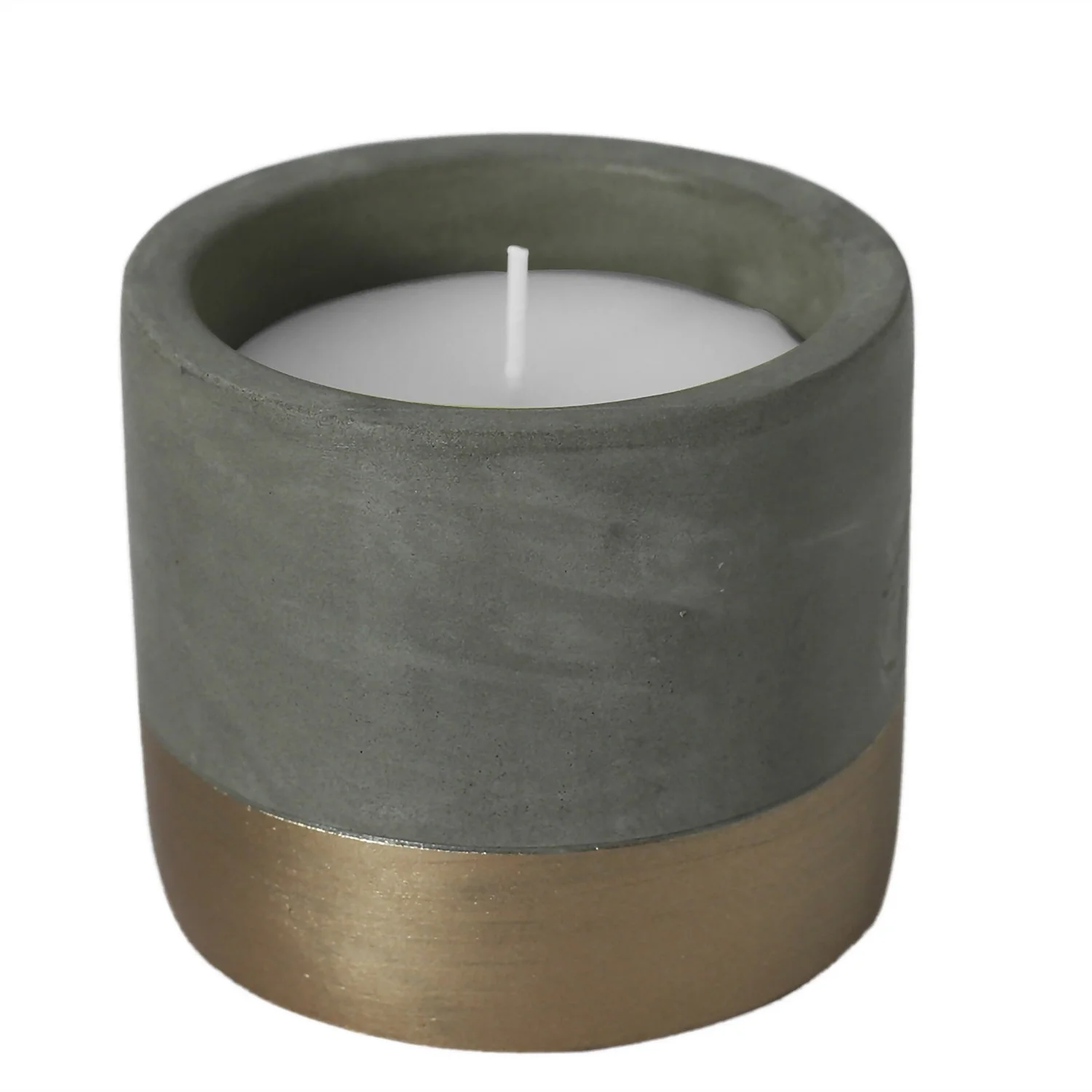 Biteshield Citronella Cement And Metallic Candle Pot 1 Biteshield Citronella Cement And Metallic Candle Pot