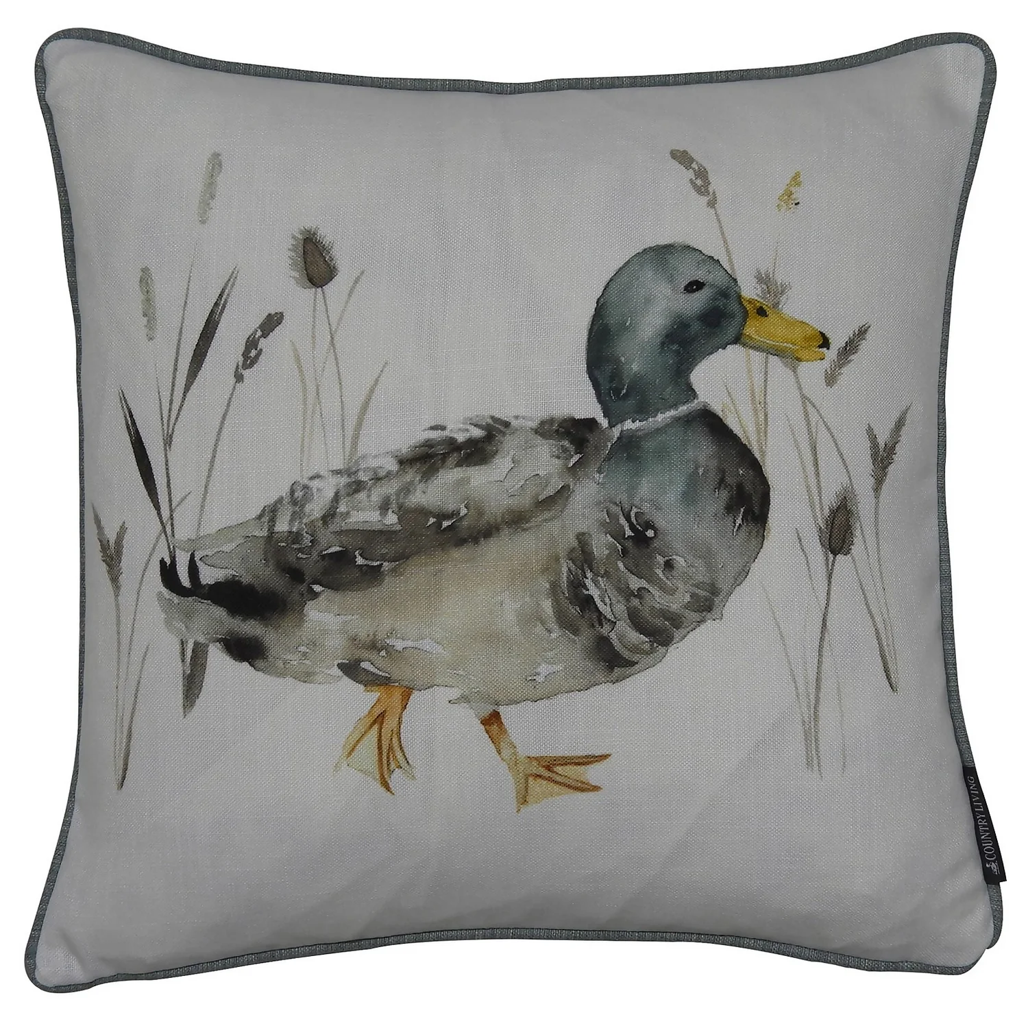 Country Living Duck Print Cushion - 43x43cm 1 Country Living Duck Print Cushion - 43x43cm