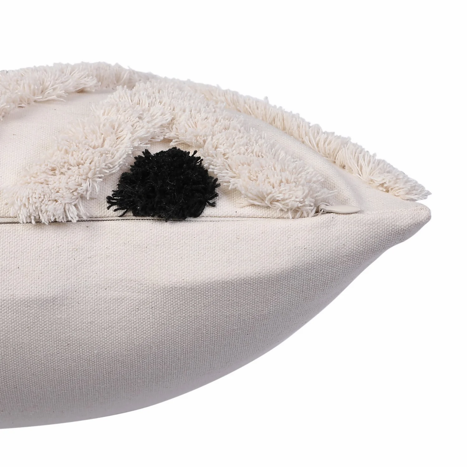 None Tufted Geometric Cushion Grey 30x50cm 3 None Tufted Geometric Cushion Grey 30x50cm - Image 3