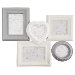 Vintage Multi Aperture Frame - Grey & White