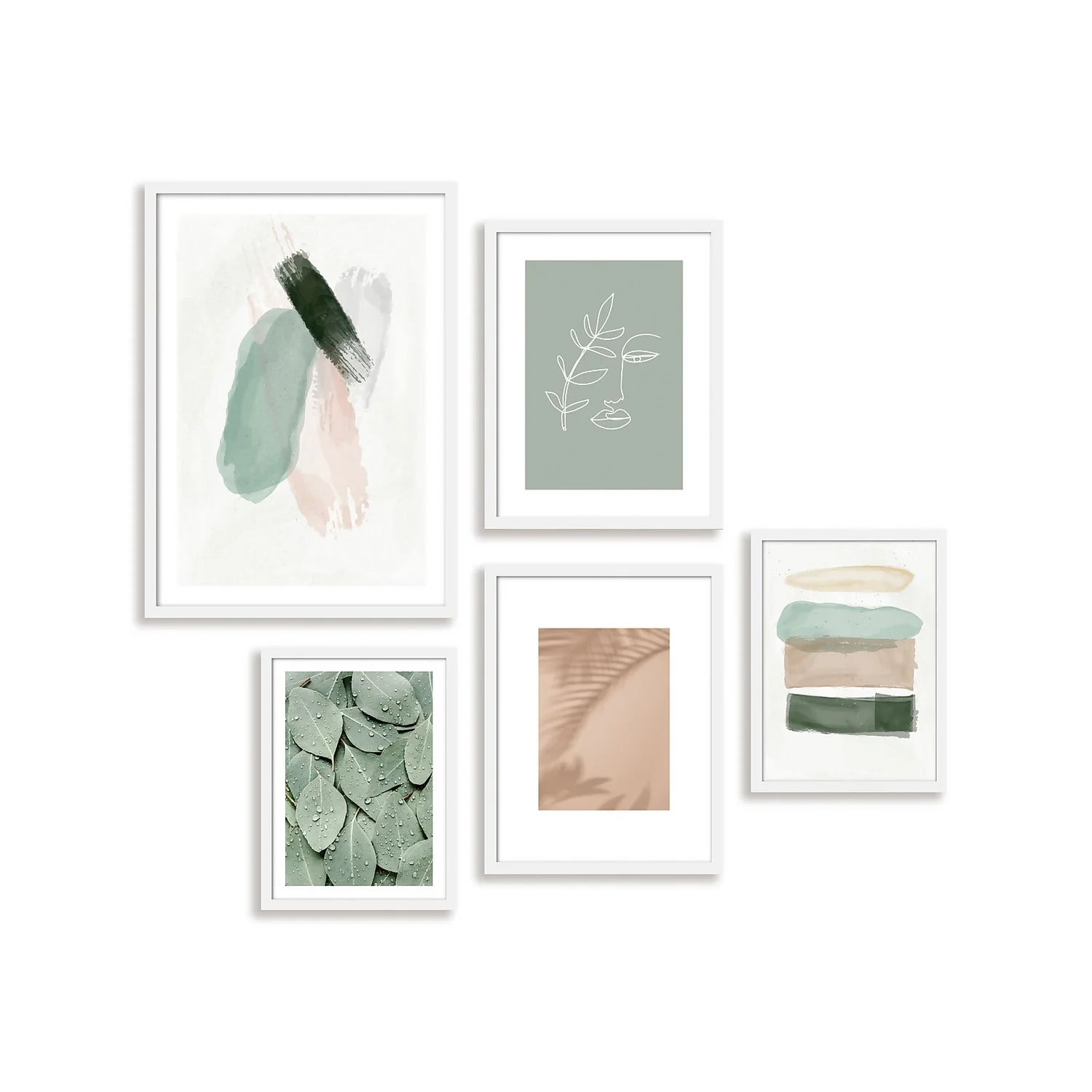 Set Of Gallery Frames 5pcs White 1 Set Of Gallery Frames 5pcs White