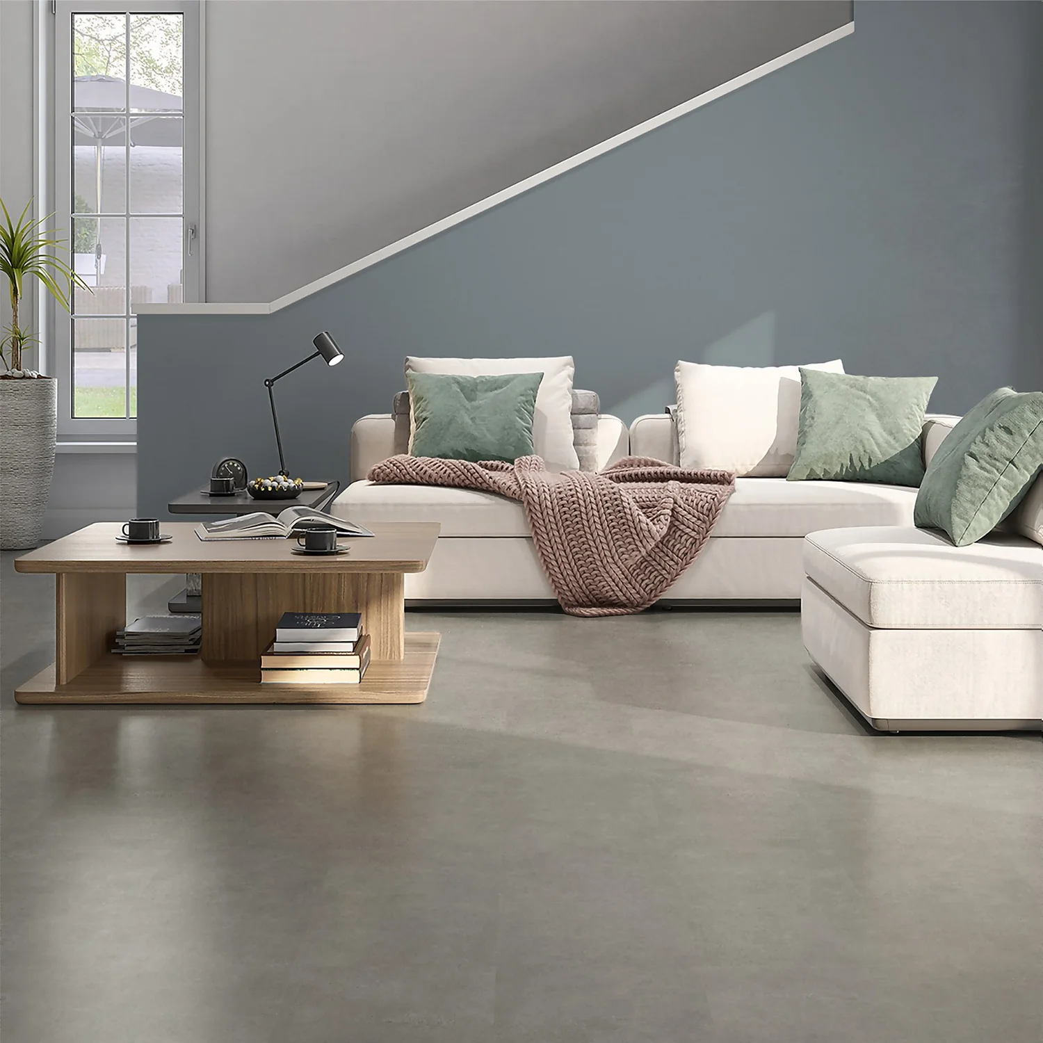 Plancs Slate Self-Adhesive Vinyl Floor Tile - 5pc Pack Covers 0.93sqm 2 Plancs Slate Self-Adhesive Vinyl Floor Tile - 5pc Pack Covers 0.93sqm - Image 2