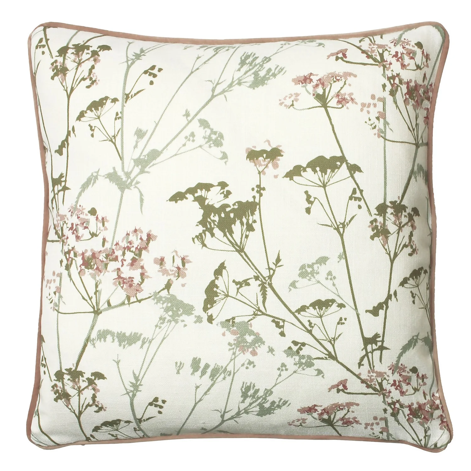 Gypsophila Print Cushion - 43x43cm - Olive 1 Gypsophila Print Cushion - 43x43cm - Olive