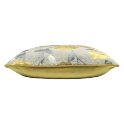 Cut Velvet Poppy Cushion - 45x45cm - Yellow -Home Base Sales Shop 12969625 1144900336112514