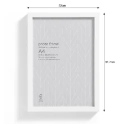 Box Photo Frame - A4 - White -Home Base Sales Shop 13027976 2094944153806421
