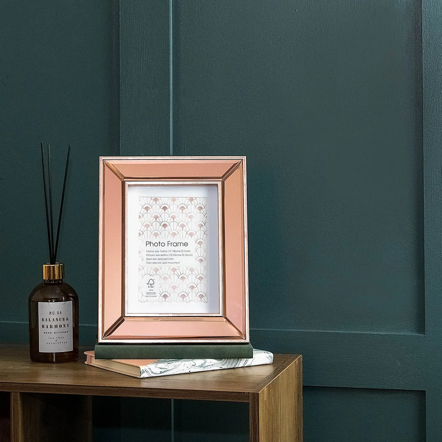 Bevelled Photo Frame - 7x5in - Rose Gold 2 Bevelled Photo Frame - 7x5in - Rose Gold - Image 2