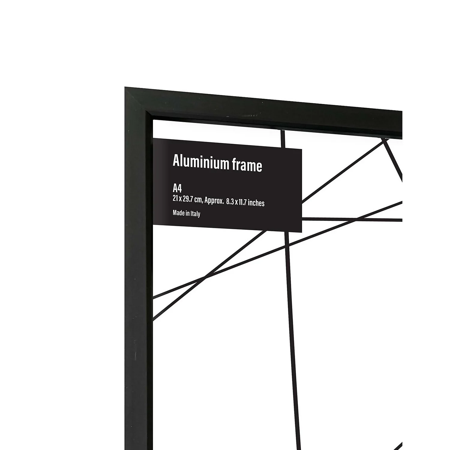 Aluminium Photo Frame - A4 - Black 2 Aluminium Photo Frame - A4 - Black - Image 2