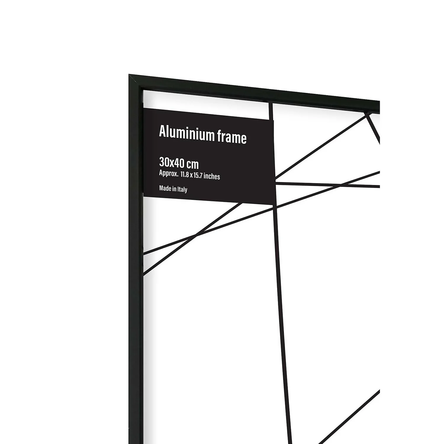 Aluminium Photo Frame - 30x40cm - Black 2 Aluminium Photo Frame - 30x40cm - Black - Image 2